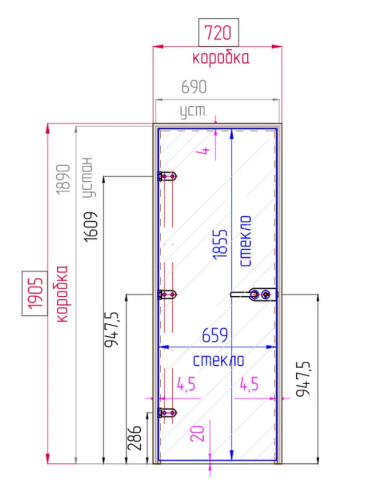 Дверь стеклянная с замком Gratec Alma SR, серебристые короб и фурнитура, бронза матовое закаленное стекло 8 мм фото 2