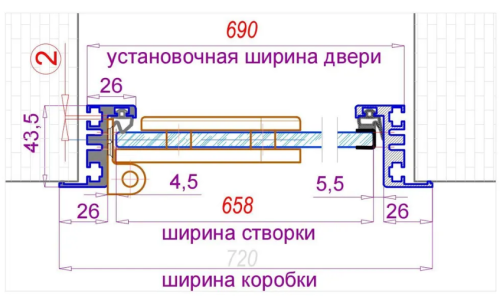 Дверь для хамам и сауны Gratec Diana Silver Premium, серое Matelux матовое закаленное стекло 8 мм, магнитный уплотнитель фото 2