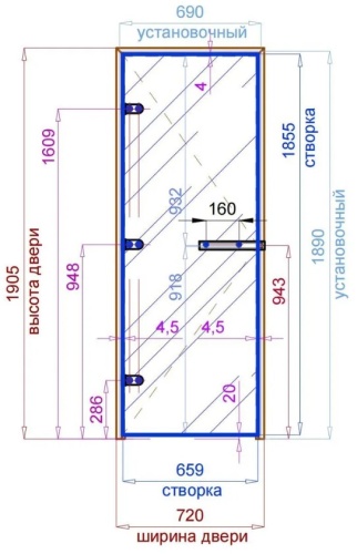 Дверь для хамам и сауны Gratec Estri Gold Matte, цвет матовое золото короб и фурнитура, матовое Matelux закаленное стекло 8 мм фото 2