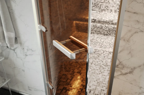 Дверь для хамам и сауны Gratec Diana Premium, закаленное стекло 8 мм бронза фото 3