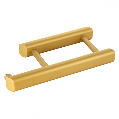 Ручка-скоба Gratec Estri из цельнолитого алюминия, окрашенного в золотой муар с магнитным фиксатором для стеклянной двери хамам арт. RS-AA-315M-GD