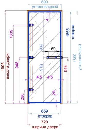 Дверь для хамам и сауны Gratec Estri Gold Matte, цвет матовое золото короб и фурнитура, серое Matelux матовое закаленное стекло 8 мм фото 3
