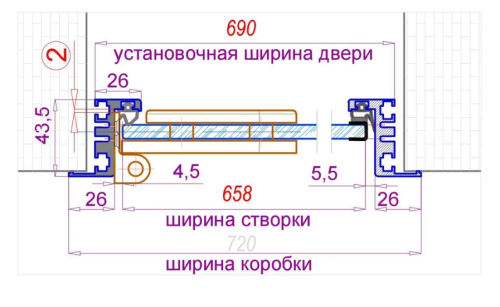 Дверь для хамам и сауны Gratec Diana Premium, закаленное стекло 8 мм бронза матовое фото 5