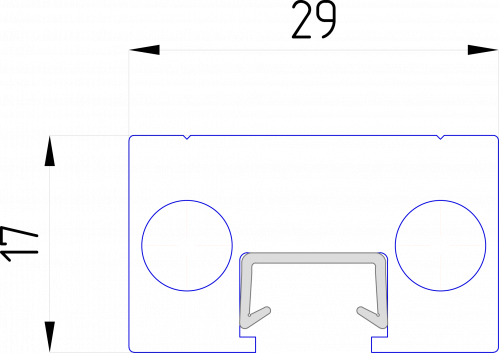 Ультратонкий профиль лофт (горизонтальный) арт. 2296/black фото 2