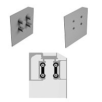 Заглушка крепления трека к стене + карниз + трек