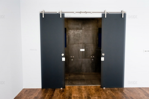 Откатные двери с открытой роликовой сиситемой фото 2