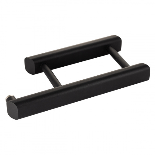 Ручка-скоба Gratec Estri из цельнолитого алюминия окрашенного в чёрный муар с магнитным фиксатором для стеклянной двери хамам арт. RS-AA-315M-BK