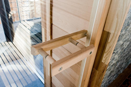 Ручка-скоба Gratec Estri B из массива бука с магнитным фиксатором для стеклянной двери сауны и бани арт. RS-BB-315M фото 3