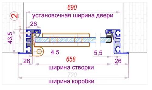 Дверь для хамам и сауны Gratec Diana Premium, закаленное стекло 8 мм бронза фото 5