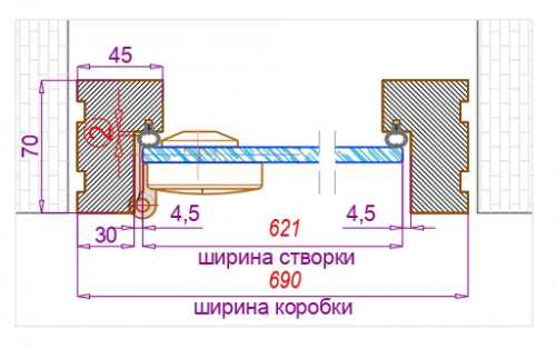 Дверь для бани и сауны Gratec Лайла фото 8
