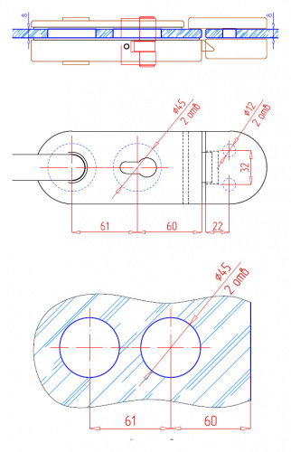 Замок для стеклянной двери арт.2100As фото 2