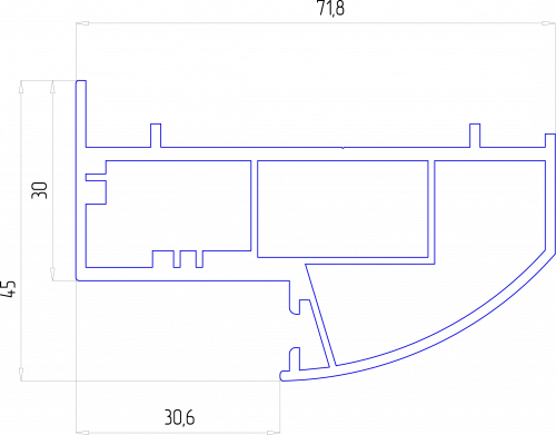 Профиль рамы универсальный арт. 2291 фото 2