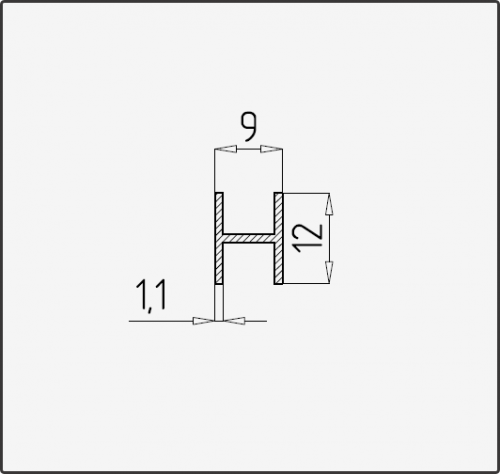 Двутавр 12*9,1*12*1,3 Дт 01.2000.500 арт. Дт 01  фото 3