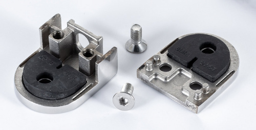 Стеклодержатель, литой, малый 50*40*25мм на плоскость, стекло 8мм арт. 14-085 фото 3