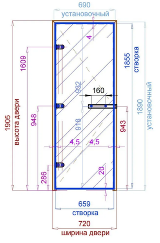 Дверь для хамам и сауны Gratec Estri White Premium, белый короб и фурнитура, серое прозрачное закаленное стекло 8 мм фото 6