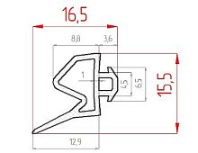 Уплотнитель L-образный серый