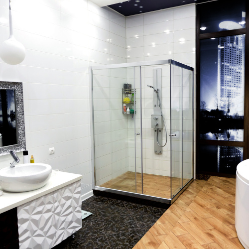 Комплект угловой душевой "Грация" с откатными створками фото 5