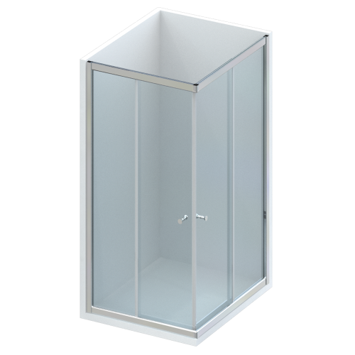 Комплект угловой душевой "Грация" с откатными створками фото 6