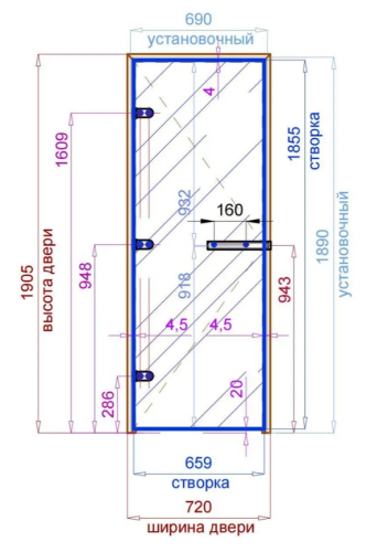 Дверь для хамам и сауны Gratec Estri White Premium, белый короб и фурнитура, серое Matelux матовое закаленное стекло 8 мм фото 7